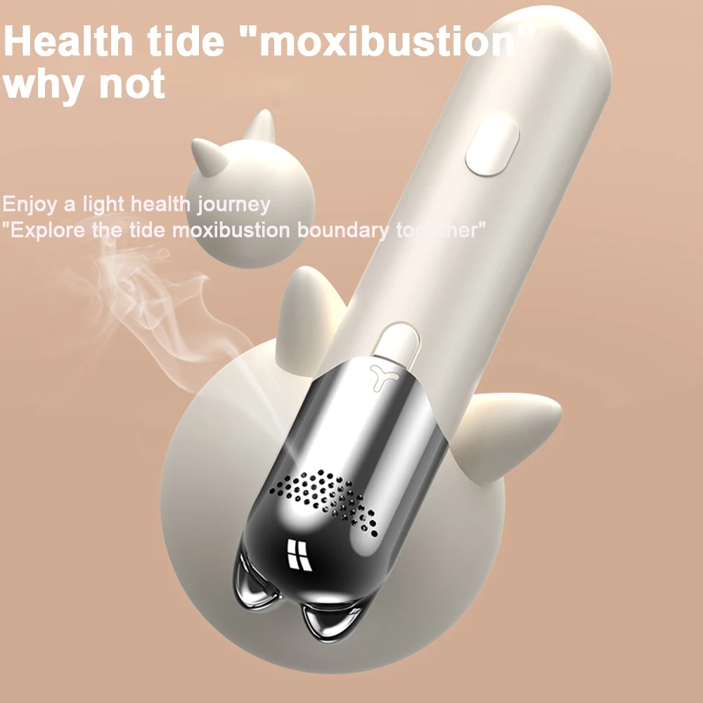 Facial Beauty Massage Device Warm Moxibustion instrument Moxibustion Therapy Wormwood Herb Moxa Stick Rolling acupoint massager