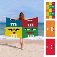 M&Ms Chocolate Microfiber Beach Towel Absorbent Quick Dry Soft Yoga Swimming Resort Mountain Climbing Towel 1