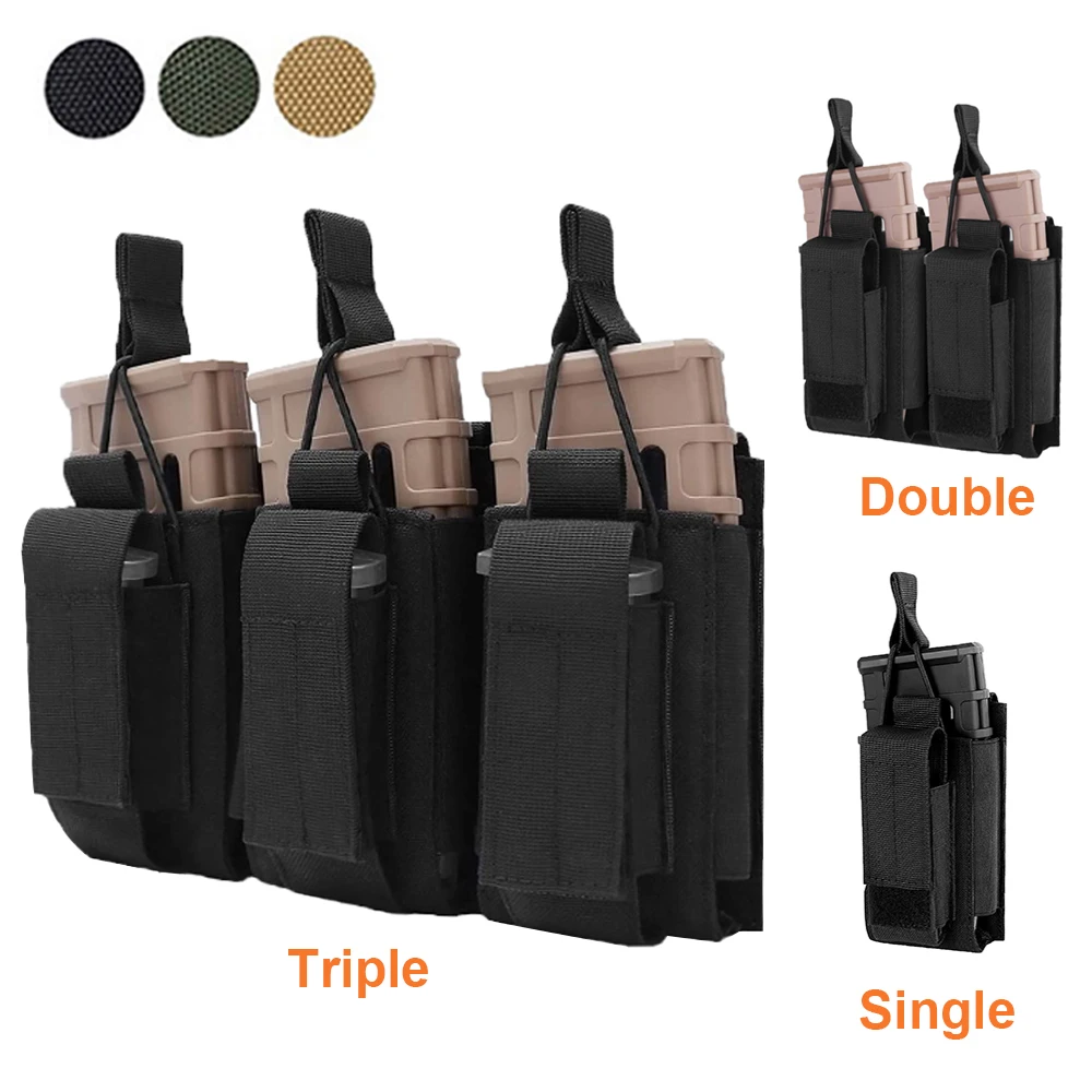 Tactical Double Molle Pistol Magazine Pouch Handgun Mag Pouch Holder For 40mm 