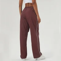 Loose Sports Yoga Pants Women Solid Color Woven Gym Trousers Breathable Quick Dry Jogger Pants Female Sportswear Workout Clothes 2