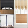Simple Adhesive Window Shades Non-woven Fabric Pleated Zebra Blinds Roller Room Blackout Curtain For Bedroom Living Room Balcony 4