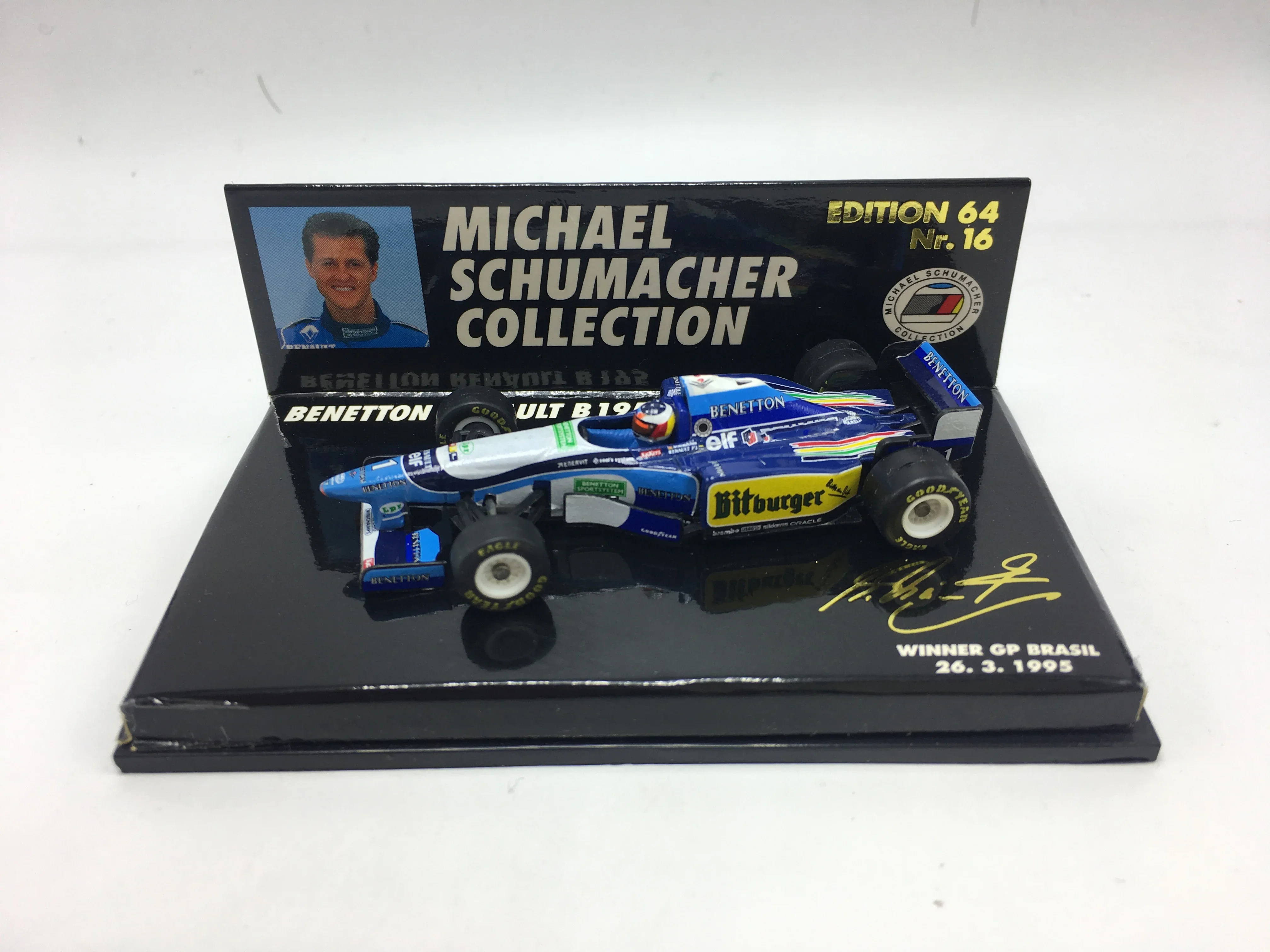 

Minichamps 1:64 F1 Benetton B195 Schumacher 1995 Simulation Limited Edition Resin Metal Static Car Model Toy Gift