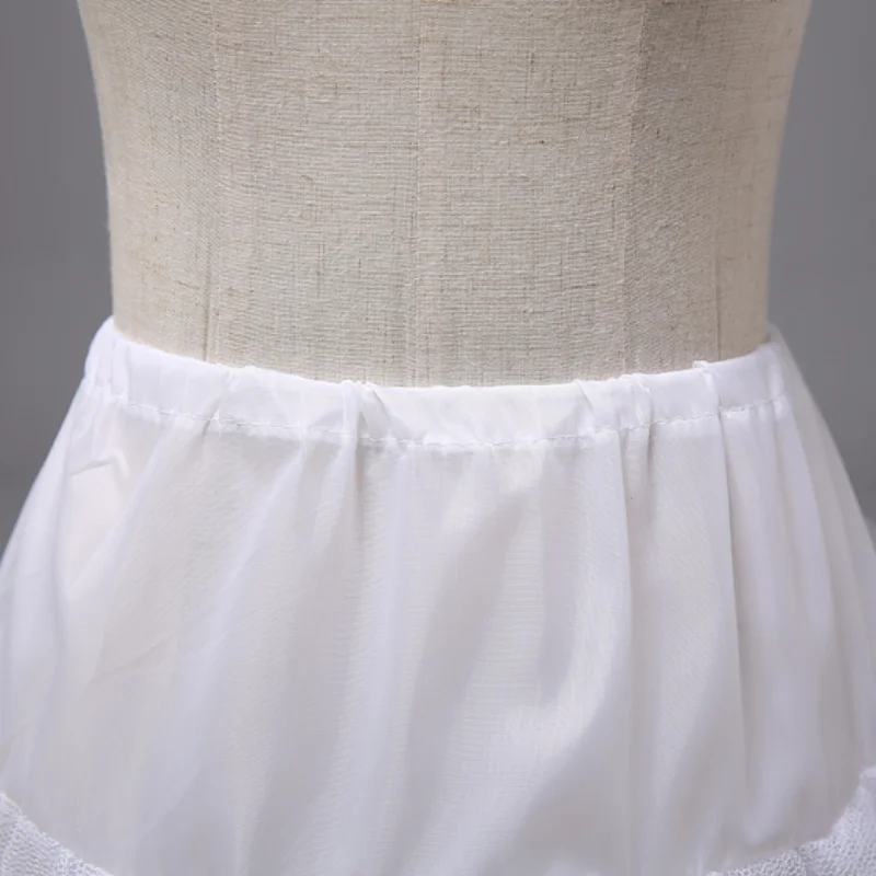 Flower Girl Underskirt Lolita Petticoat Petticoat Underskirt Petticoat Skirt Tulle Tutu Skirt Child Petticoat Underskirt Hoopless For Flower Girl Dress Pageant Dress Short Long 2 Layers Tulle 43cm 60cm 80cm