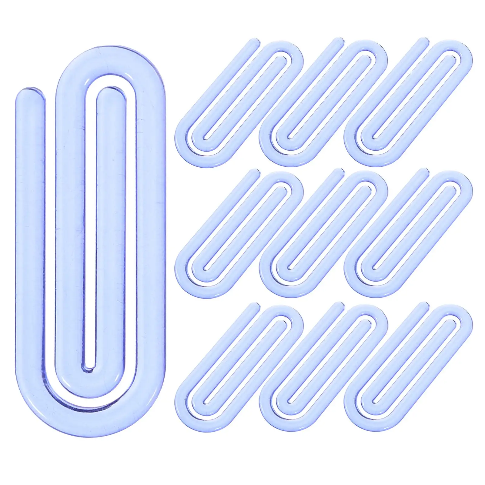 Large Blue Paper Clip Drop Shape Paper Clips Kawaii Cute Plastic Bookmark Clip Stationery Office School Supplies 60 Pieces