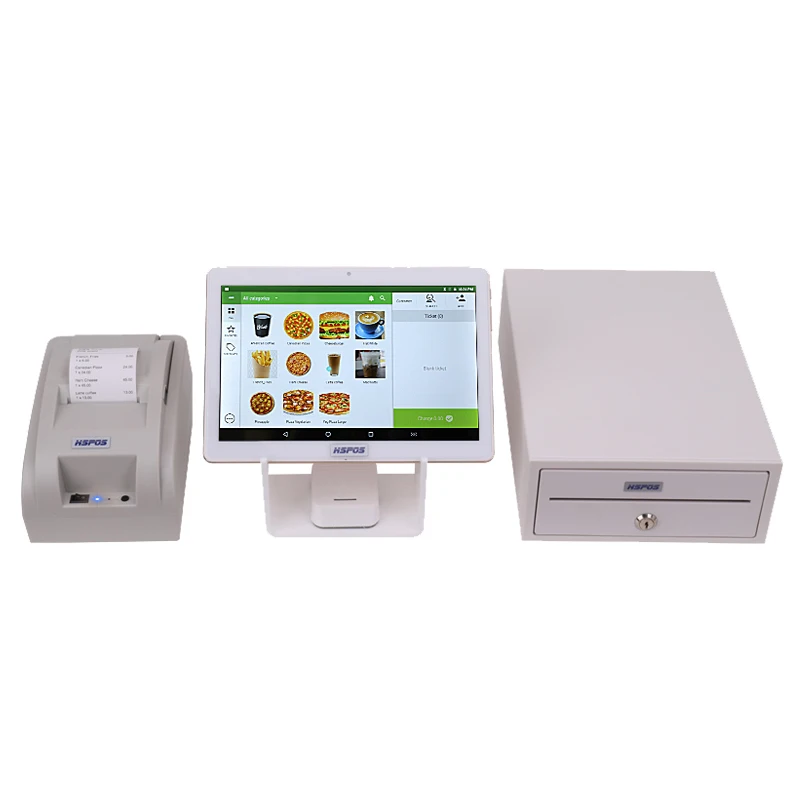 안드로이드 태블릿 POS 금전 등록기, 터치 POS 단말기 주문 및 금전 등록기, 케이터링 소매용 올인원, 10 인치