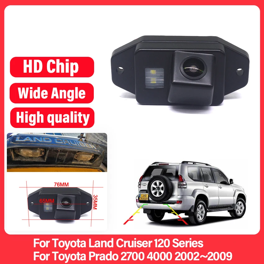 

170° HD 1080P Car Rear View Camera For Toyota Land Cruiser 120 Series For Toyota Prado 2700 4000 2002~2008 2009 Night Vision