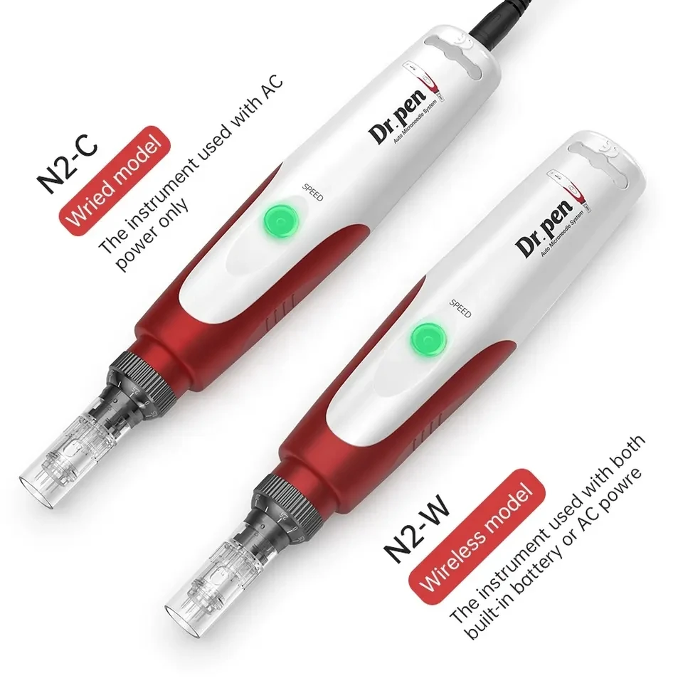 Dr.pen N2 Original Electric Microneedling Derma Stamp Pen Medical MTS Needles Pen with 2pcs Bayonet Needles Cartridges Ekai