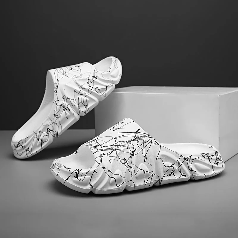 Slip-Hausschuhe für Herren, rutschfest, rutschfest, für den Sommer, bequem, mit dicker Sohle, für drinnen und draußen_voghion.com