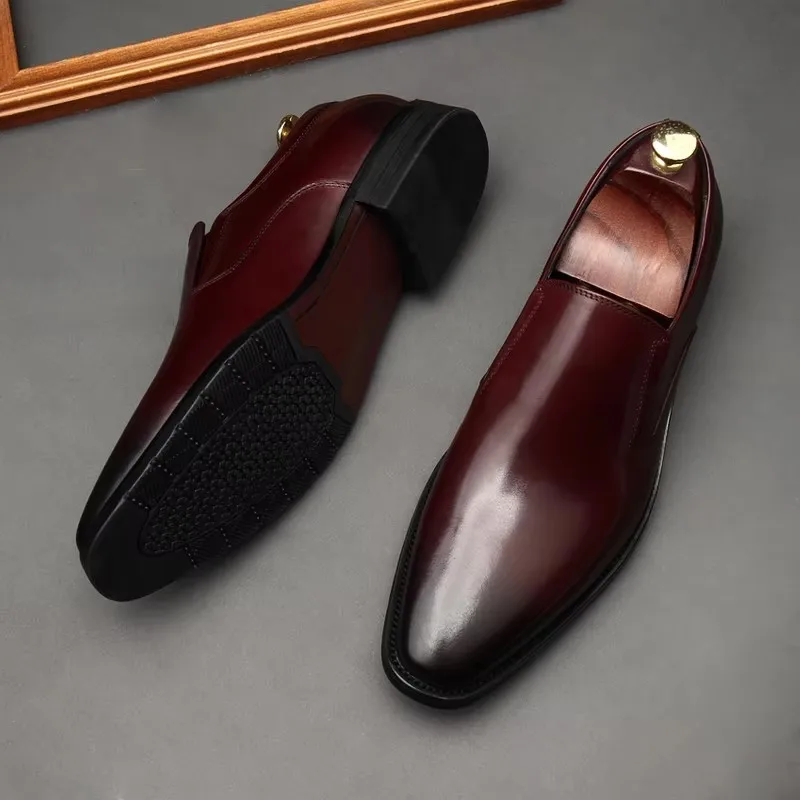 Shoes for men, dress shoes, shoes for men with ,wedding shoes,English style, round head, large size 46