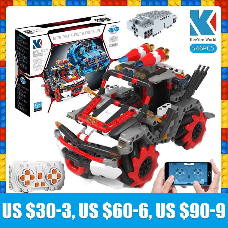 KeeYee World K96104 KAIYU технический автомобиль APP дистанционное управление Мотор мощность строительные блоки Наборы кубиков игрушки для детей модели для детей