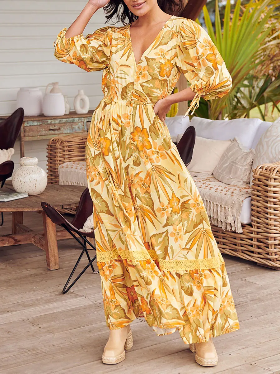 

Новинка, женское платье с коротким рукавом в стиле бохо, летнее свободное женское платье для коктейлей, Женская пляжная уличная одежда, лидер продаж, S, M, L