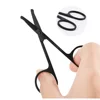 Unisex Stainless Steel Black Round Head Safe Nose Hair Scissors (Do Not Hurt Nose) 1