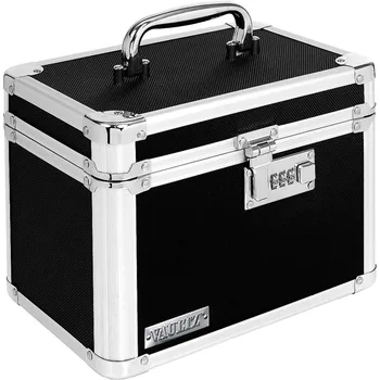 Vaultz Combo Lock Storage Box, Black, Medium Density Fiberboard 2