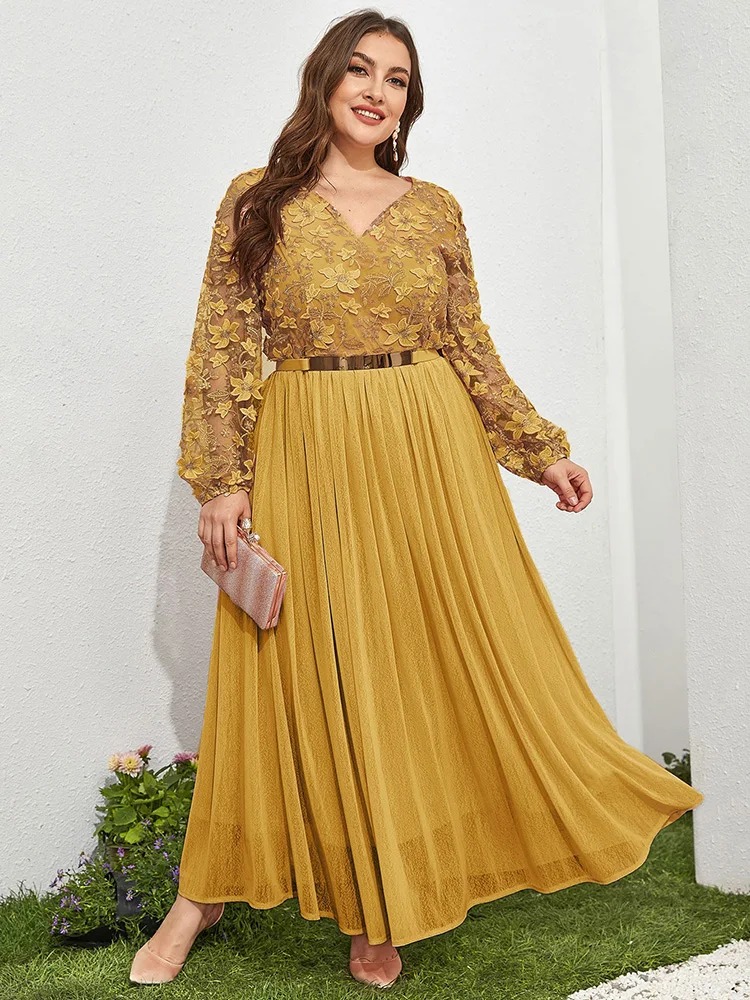 Toleen Women Plus Size Maxi Long Dresses 2022 New Spring Autumn Luxury Chic  Elegant Arabic Turkey African Party Evening Clothing - Plus Size Dresses -  AliExpress