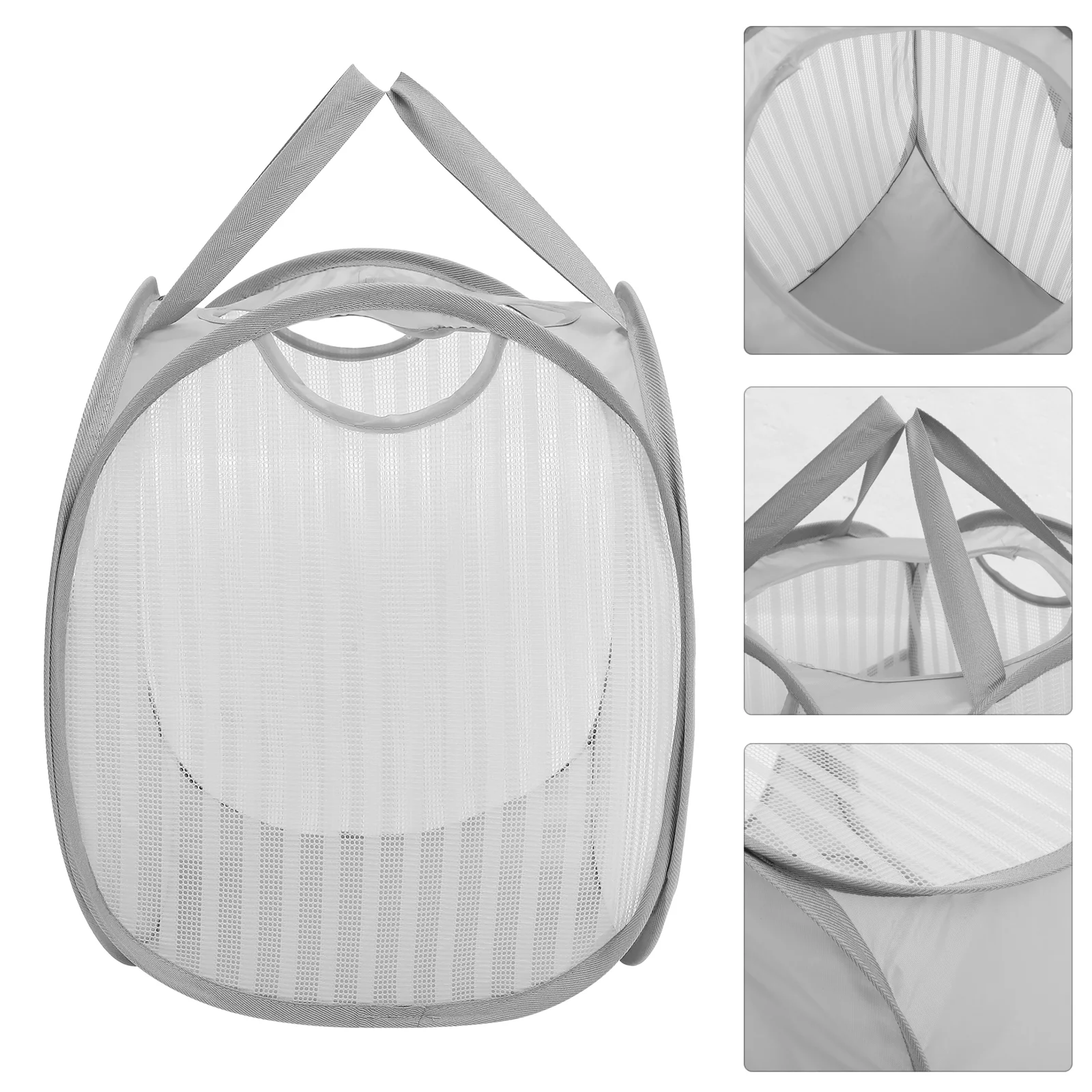 

Storage Child Foldable Laundry Basket Sundries Holder Polyester Hamper With Handles
