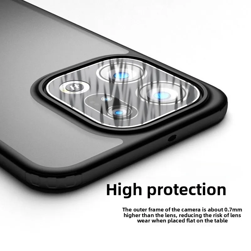 Sleek Frosted Frame Ice-Mist Transparent Shockproof Acrylic Phone Case
