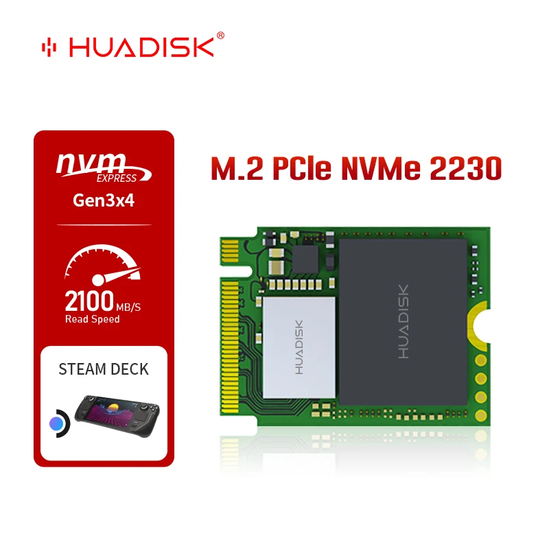 HuaDisk-内蔵SSD,m.2,2230 ssd,テラバイトm2,nvme pce gen,3  512GB,ソリッドステートハードドライブ,スチームラップトップ,PC