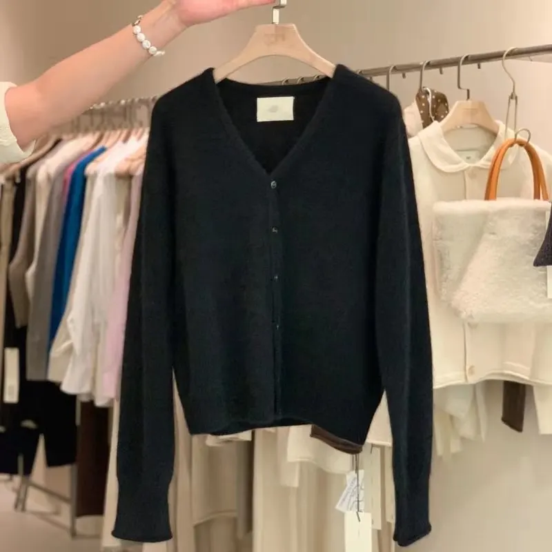 Светр Елегантний модний пуловер зі 100% мериносової вовни Жіночий трикотаж з довгим рукавом Базовий одяг