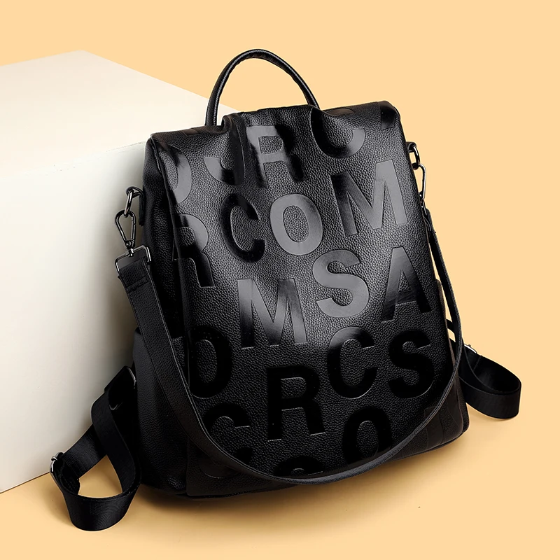 High Quality Leather Women Anti-theft Backpack 2023 Luxury Design Waterproof Women's Backpack Large Capacity Travel Bag Backpack