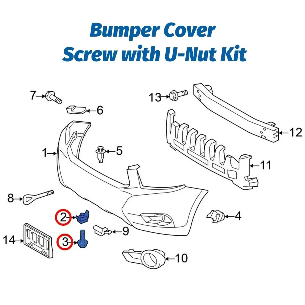 Self-Tapping Screw Clips Car Bumper Fender Carbon Steel Screw Fasteners Nylon Clip U-nut for Toyota Camry RAV4 IS300 90467-05114 - 34