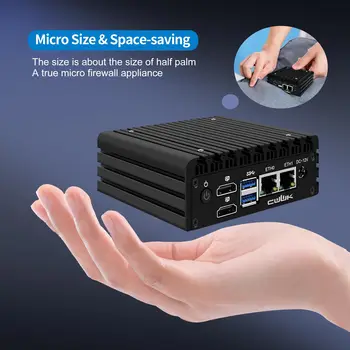 CWWK X86-P6 N355 Mini PC Fanless, Firewall Appliance Mini Computer with 2 x i226-V 2.5GbE LAN, OPNsense Micro PC Barebone 4