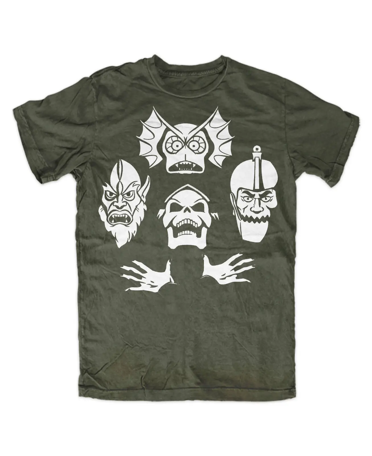 Skeletor Rapsody T Shirt Oliv Motu Cult Universe Masters He Man Snake Mountain