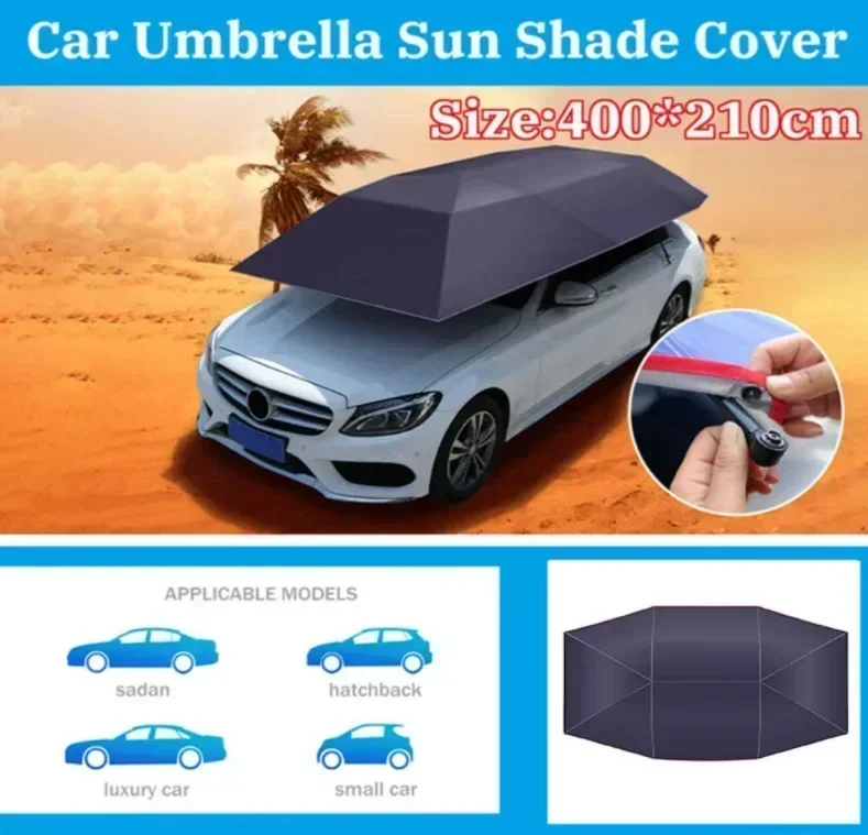 Car Roof Sun Umbrella Car Roof Cloth Dustproof And Uv Resistant Outdoor Waterproof Folded Portable Canopy Cover