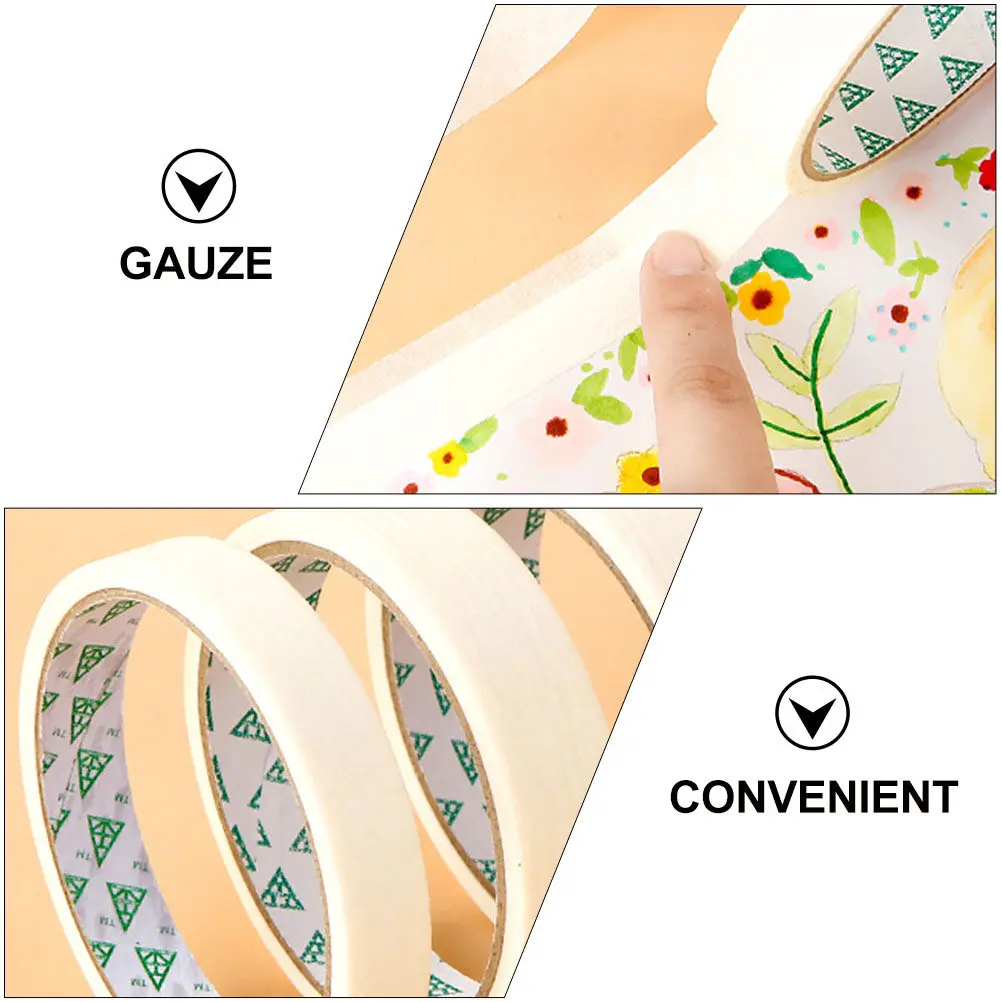 10Pcs DIY 공예품을위한 페인팅 마스킹 테이프 예술 프로젝트 벽 장식 홈 리노베이션 자동차 스프레이 깨끗한 제거 잔류물 없음