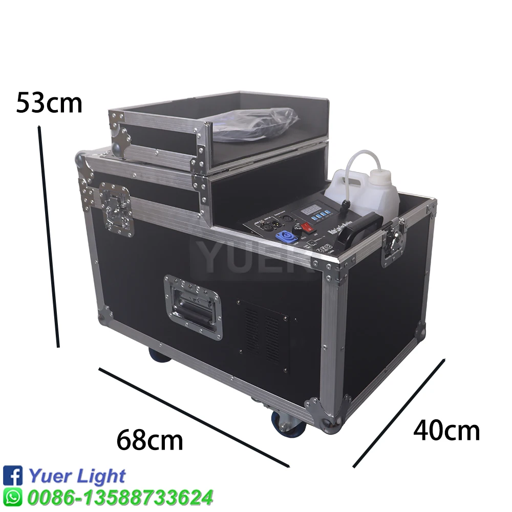 YUER-máquina de niebla de agua de doble cabezal, 3000w, DMX, Control remoto, humo, neblina, baja mentira, decoración, escenario de boda, fiesta de concierto