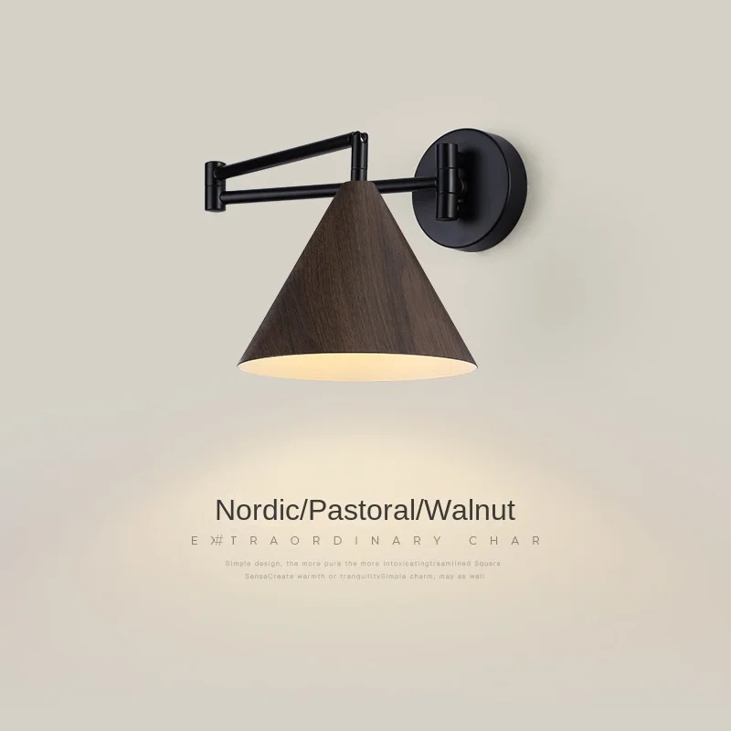 Home Bedroom Bedside Lamp Minimalist Rotatable Bedroom Aisle Living Room Wall Lamp