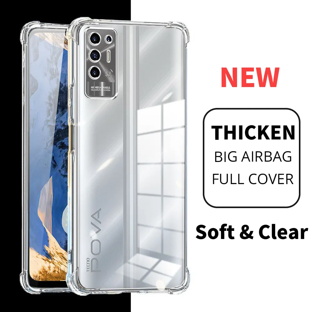 Enhanced Phone Case - Airbag Shockproof Transparent TPU Soft Silicone Protective Cover