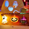 2024 Halloween Party LED String Lights Ghost Pumpkin Cat Spider Web Decor Night Light Halloween Indoor Outdoor Decoration Props 4