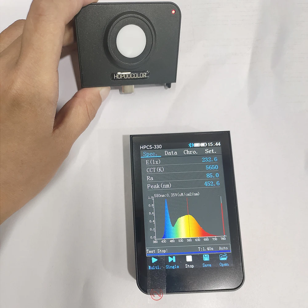 Low Price Bluetooth Spectrometer HPCS330 light meter lux CCT Meter CRI tester