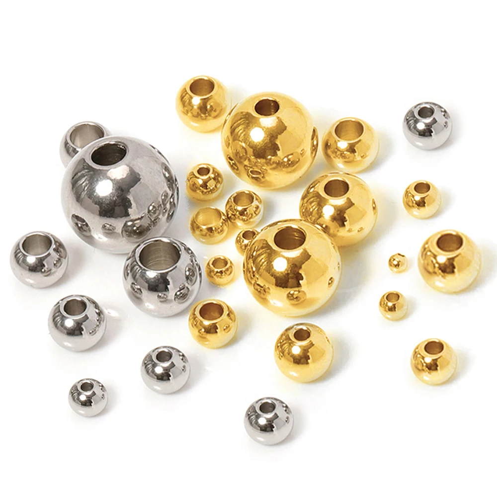 Stainless Steel Spacer Beads Charms Loose Beads 100pcs spacer beads