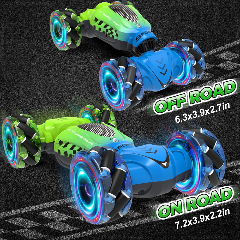 4WD RC Stunt Car Toy 2.4G Radio Remote Control Watch Gesture Sensor Rotation Twist Drift Car Vehicle Toy for Children Kids Gift 2