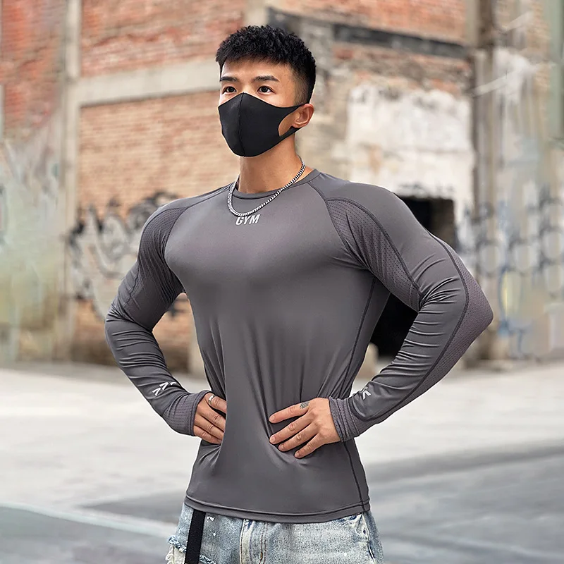 Long Sleeved Men's Gym & Workout T Shirt - Men's Fitness Apparel