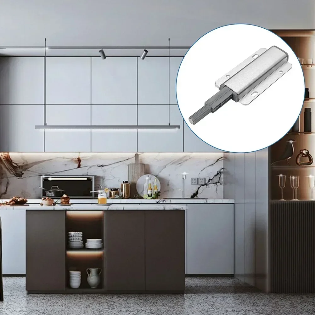 Heavy Duty Metal Push To Open Catch Cabinet Door Kitchen Wardrobe Hardware Aluminum Alloy Magnet Catch System Damper er