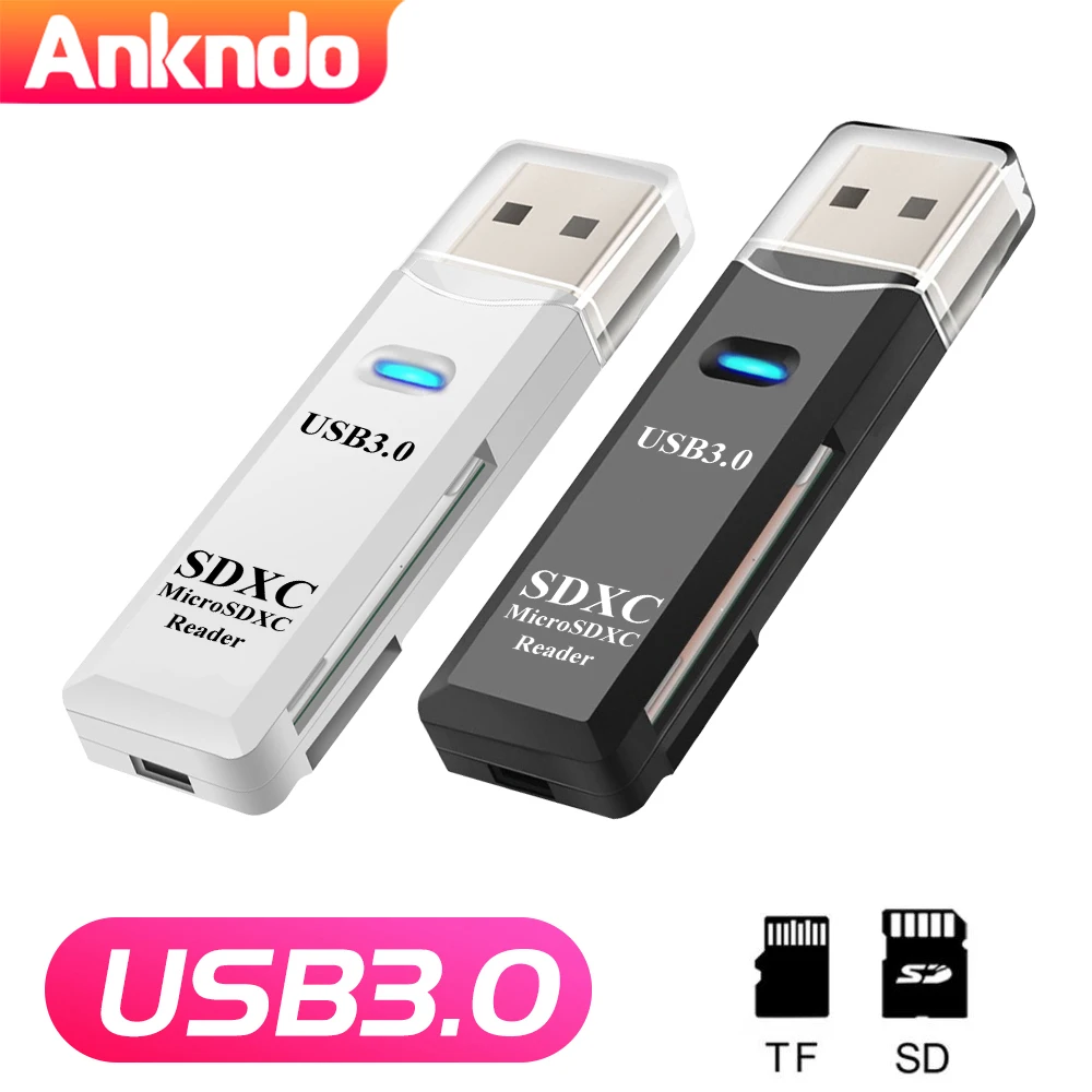 USB Card Reader 2 IN 1 SD TF Card Memory Reader Multi-card Writer Adapter for PC Laptop