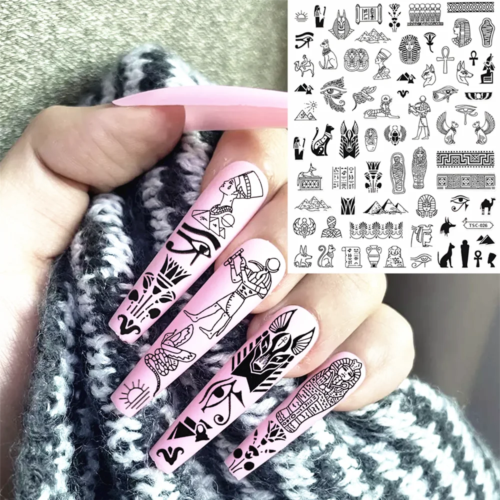 TSC-569 TSC-026 Mummy of Ancient Egyptian Pharaoh DIY 3D Back glue Nail sticker Nail decoration art tool ornament