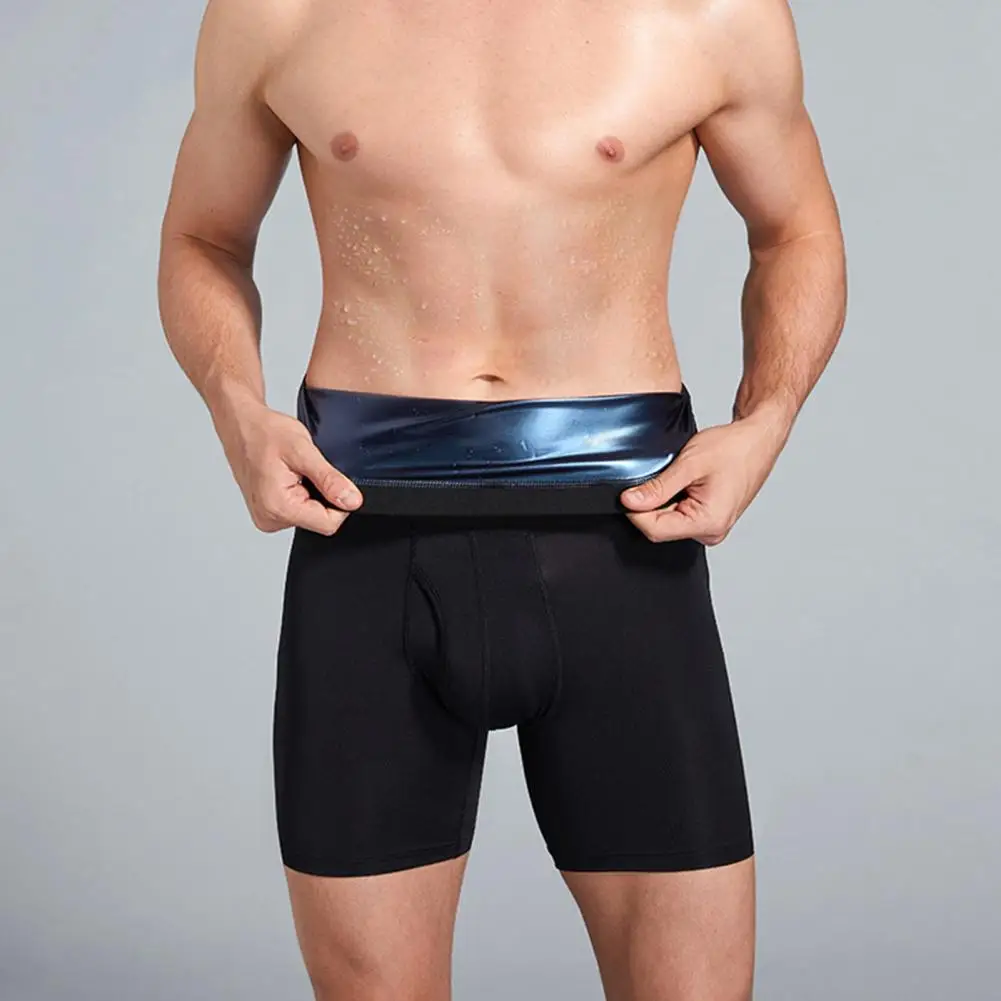 Men High-waisted Workout Shorts Men's High Waist Tummy Control Fitness Shorts for Body Shaping During Gym Workouts Outdoor