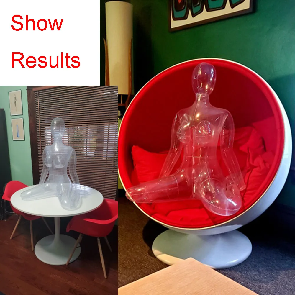 Description Picture 3 of item3style Traqnsparemnt Female Inflatable Mannequin For Body Display Aerate Cloth Casement Shooting Model Sewing DIY Accessorie