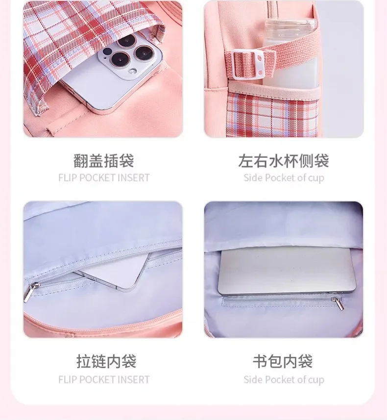 Ergonomic Spine Protecting School Backpack For Girls Waterproof Image 7