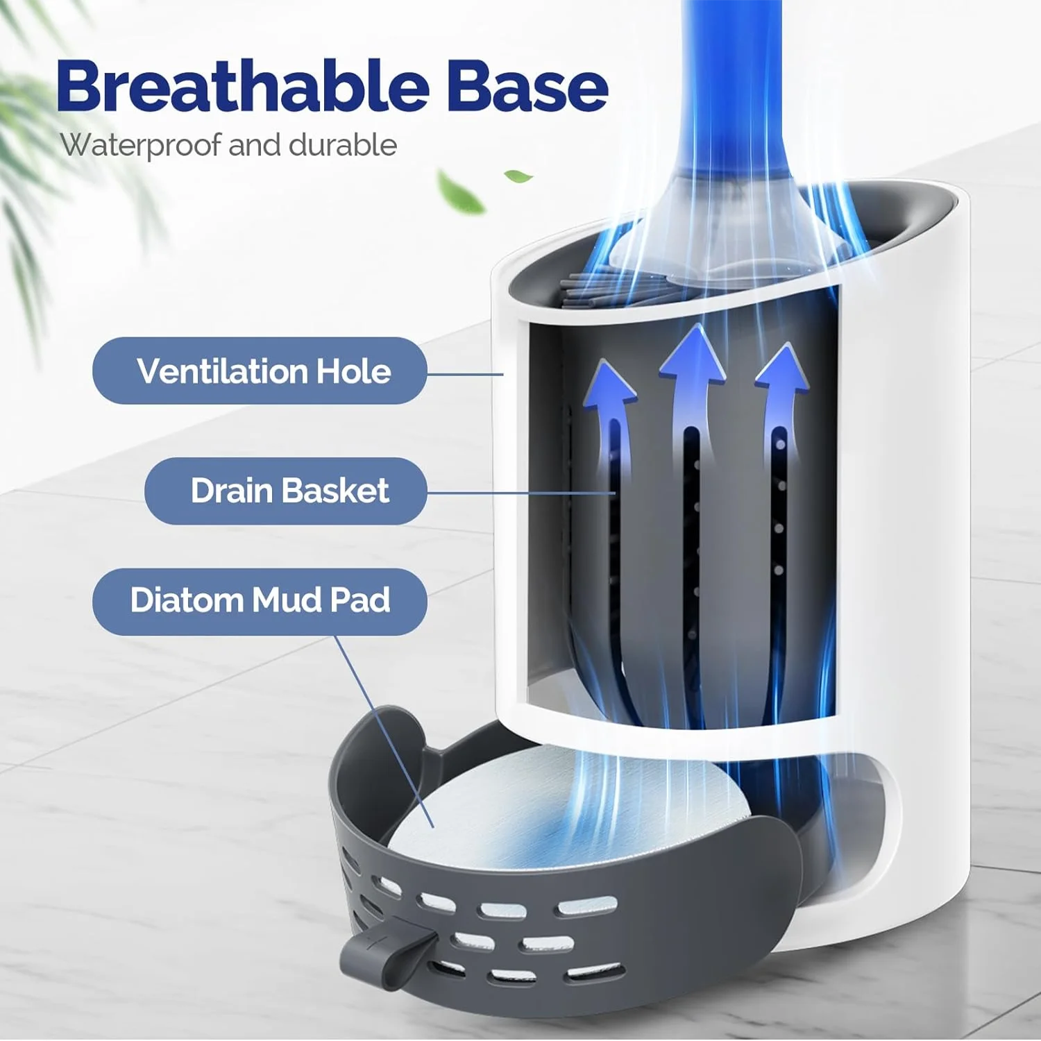 Silicone Toilet Brush with Wall Mount 3