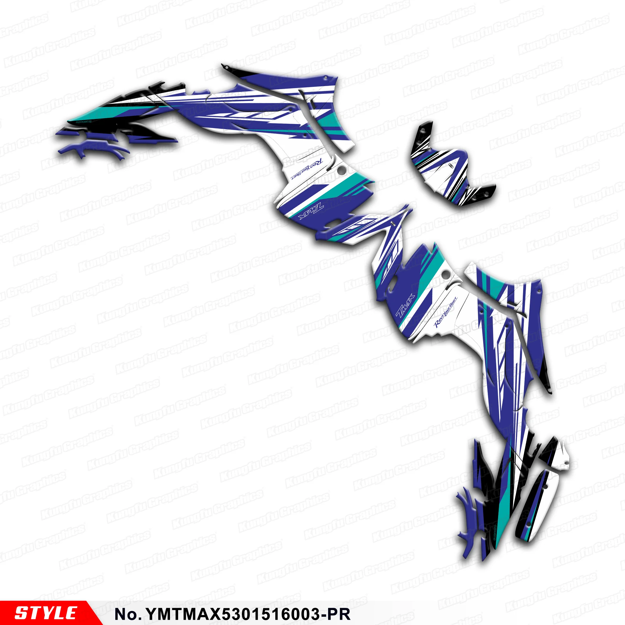 

Гоночная наклейка, сменные детали, обмотка для Yamaha TMAX 530 2015-2016, YMTMAX5301516003-PR