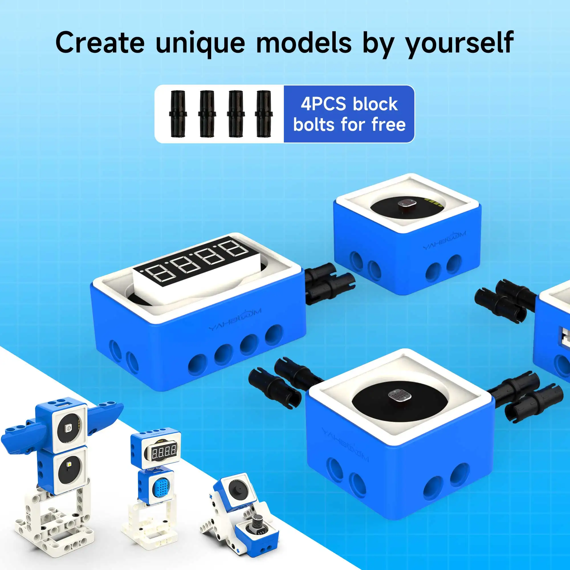 Building Block Sensor Module Kit Ultrasonic Infrared Light Sensor Sound Compatible MicroBit V2 V1.5 Raspberry Pi Pico