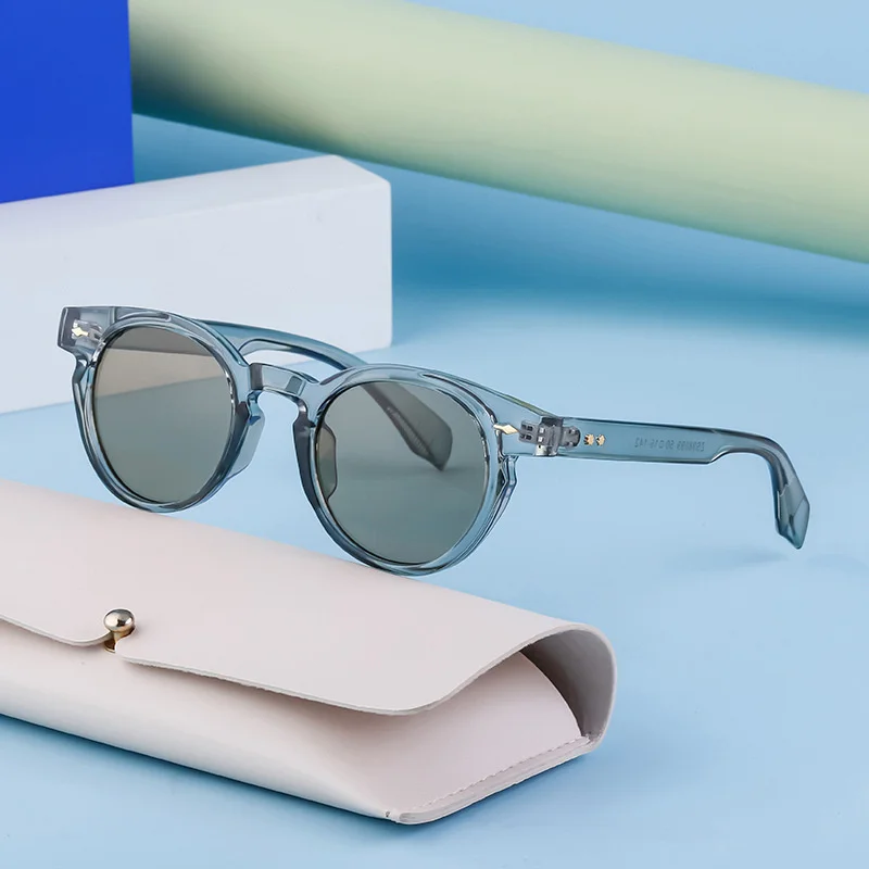 

YOOSKE 2023 New Fashion Oval Frame Sunglasses Women Men Personalized Rivets Design Sunscreen Sunglass UV400 Shades Goggles