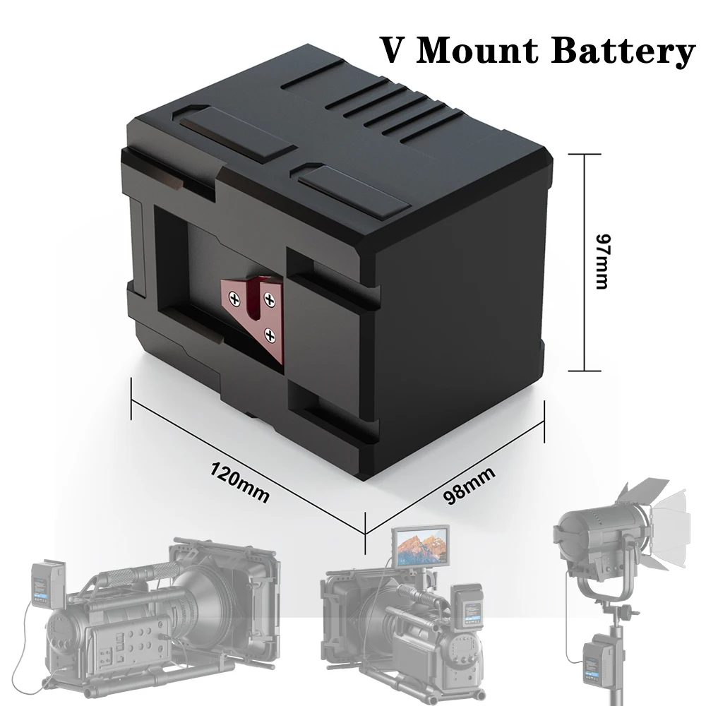 Bp-185(12500Mah) Bp-222(15000Mah) V Mount/V-Lock Batteria Per Videocamera Sony Broadcast Led Light Con Adattatore D-Tap