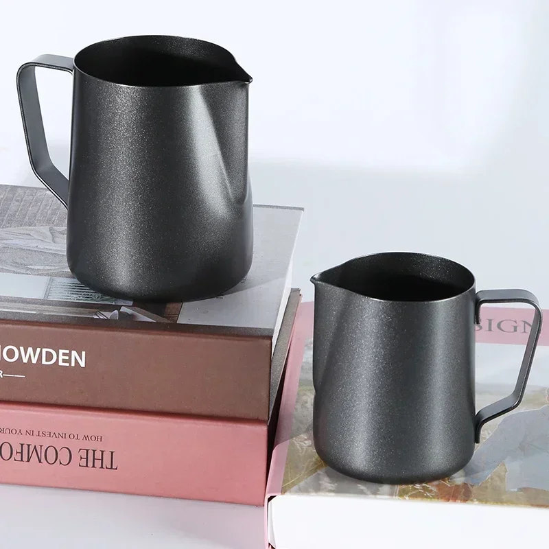 Latte Art Cup Spout Measuring Cup Milk Frothing Coffee Steaming Pitcher 350/600ml Barista Coffee Shop Tools