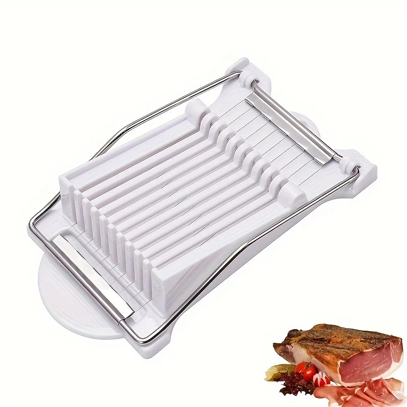 1pc Manual Ham Slicer, Lunch Meat Ham Slicer,  Banana Slicer, Kitchen Egg Splitter, Kitchen Gadgets for Precise Cuts