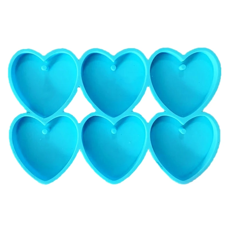 Heart Earrings Resin Mold Jewelry Casting Mold Silicone Keychain Mold Diy Crafts Mold Pendant Craft Supplies for Women 517F fashion crystal droplet earring mold diy craft molds 3d resin pendants moulds silicone material diy hand making supplies
